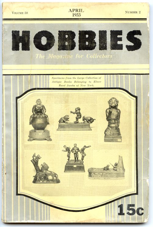 HOBBIES Magazine, April 1933 Cover, Elmer Rand Jacobs collection